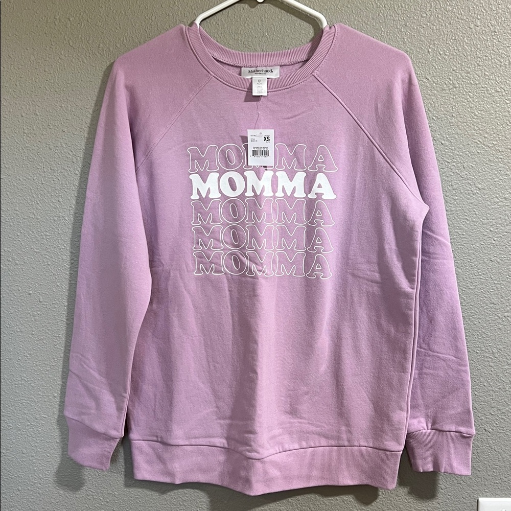 Maternity Purple 'Momma' Sweatshirt